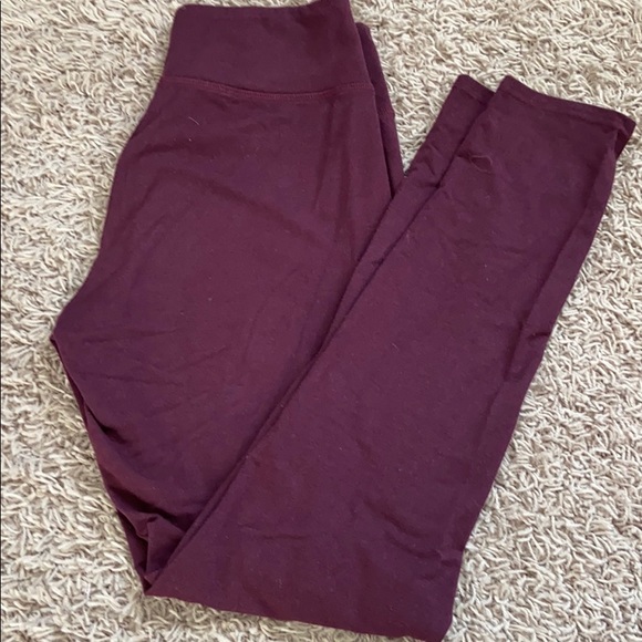 Aerie burgundy cotton leggings - Picture 1 of 1